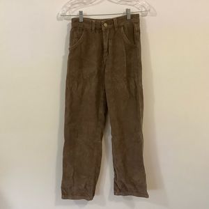 Corduroy Straight Leg High Waist / Waisted Pants